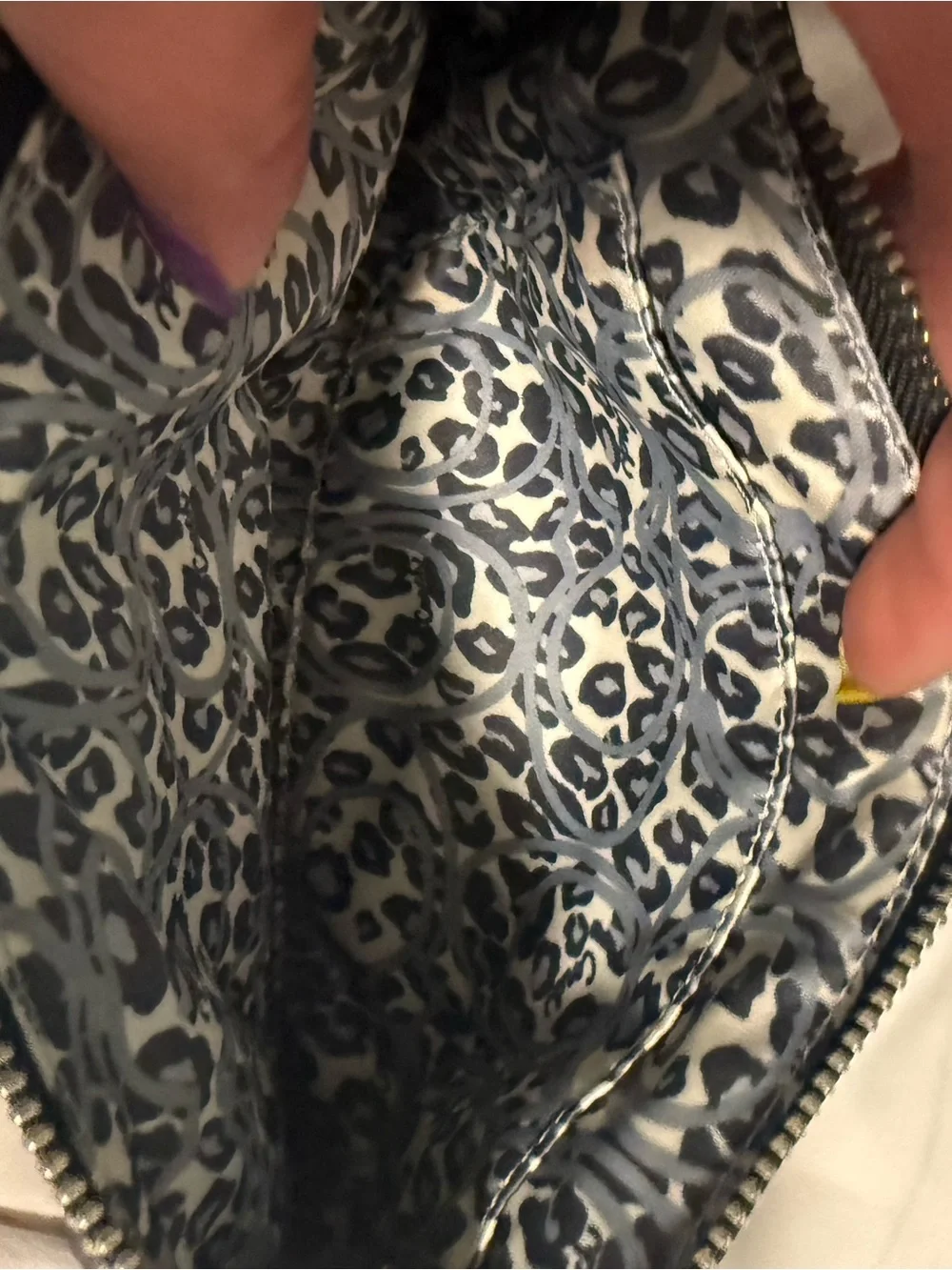 Coach Poppy Y2K Black leather with Metallic Silver Crossbody! MINT